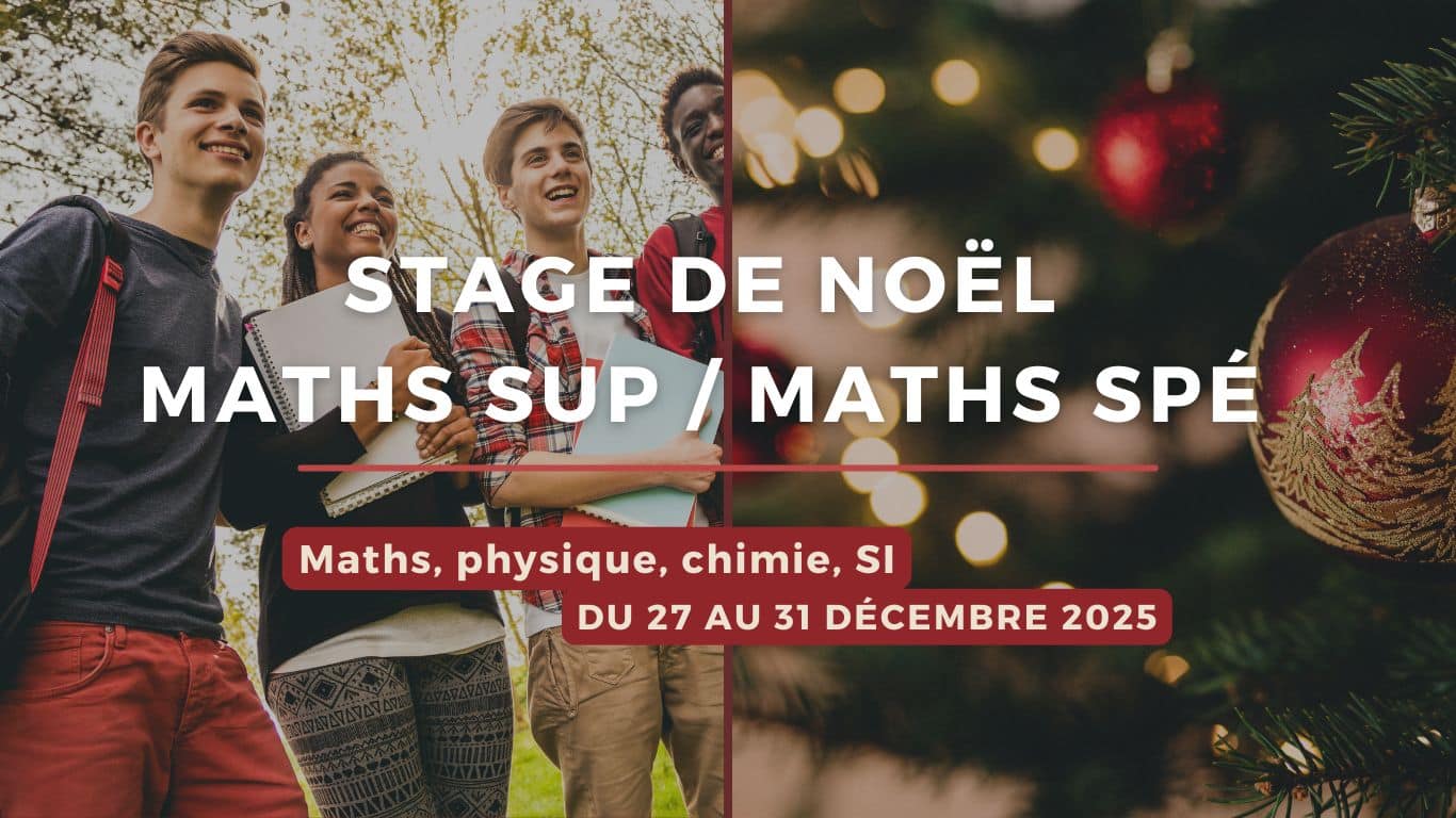 Stage Noël prepa maths