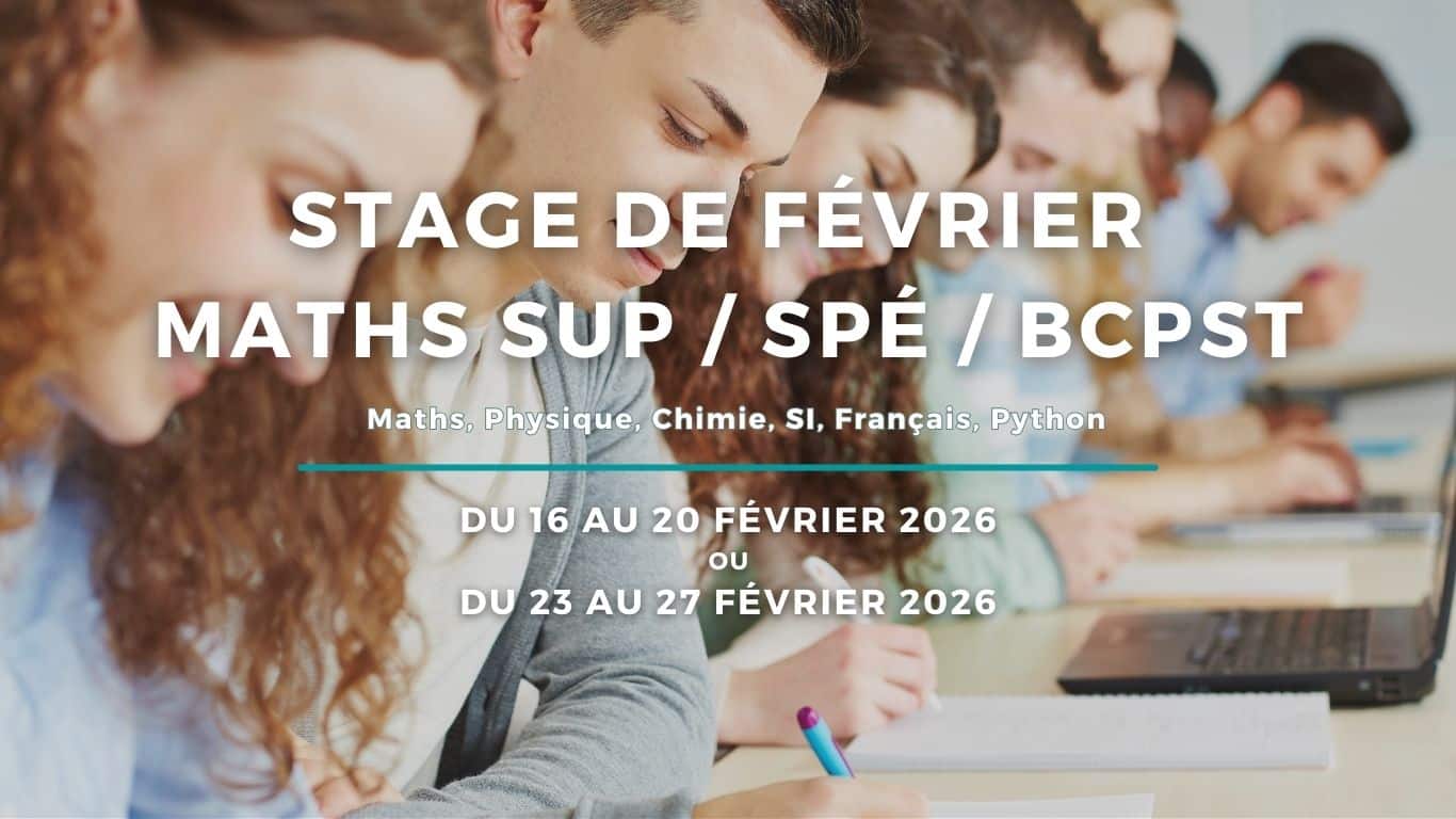 Stage Février - prepa scientifique